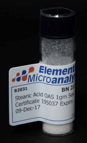 Stearic Acid OAS 1gm See Certificate 423321 Expiry 29-May-28